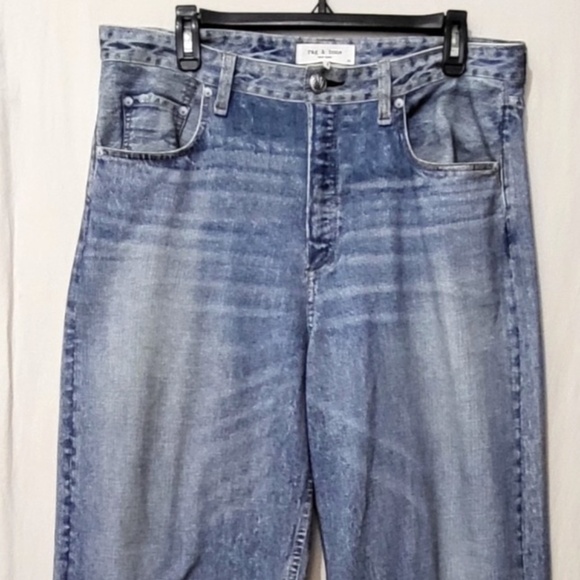 Unworn Rag & Bone Miramar And Wide Leg Cotton Terry Pants in Blue - Picture 4 of 11